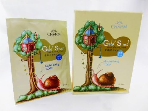 Charm Gold Snail Essence Moisturizing Facial Mask Sheet, 10 Count