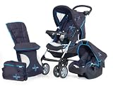 Hauck Shopper 6 travel system set in H Cross Blue