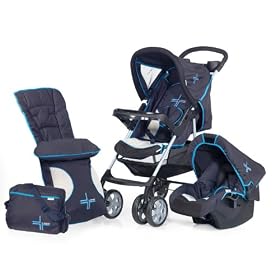Hauck Shopper 6 travel system set in H Cross Blue
