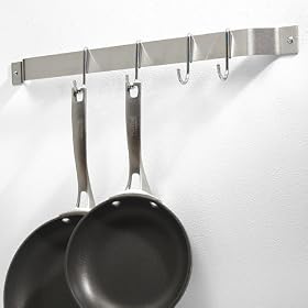 <b>Gourmet 24" Stainless Steel with Chrome Bar Pot Rack</b>
