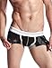 SEOBEAN Mens Low-Rise Sexy Trunk Boxer Brief Stripe Underwear