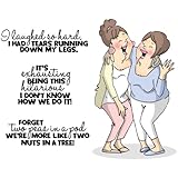 Art Impressions Girlfriends Cling Rubber Stamp, 9 by 4.5-Inch, Laughing