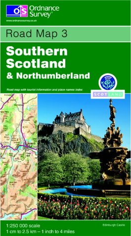City Travel Guides Discounted  Livres : Carte routière : Southern Scotland and Northumberland (en anglais)