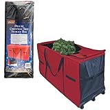 Christmas Tree Storage Bag- Heavy Duty 58"x24"x34" Storage Container with Wheels