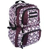 16.75 inch Purple Mod Stars Circles Squares TrailMaker Multiple Compartment Backpack High School Book Bag Knapsack Hiking Daypack