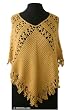 100% alpaca wool poncho, 'Golden Fan' 100% alpaca wool poncho, 'Golden Fan'