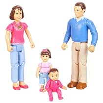 You & Me, Happy Family, Family Action Figure Set [Dad, Mom, Daughter, and Baby] Brown Hair
