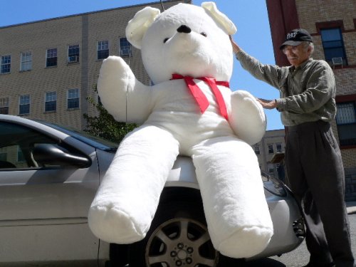 51Q7PVXpwcL EXTREMELY LARGE 8 FEET TALL GIANT STUFFED PLUSH TEDDY BEAR BIG STUFFED ANIMAL JUMBO SUPER SIZED   COLOR: WHITE   AMERICAN MADE IN THE USA AMERICA