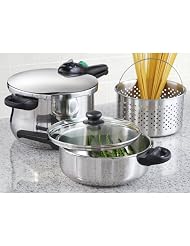 5 - Pc. Fagor Rapida Stainless Steel Pressure Cooker Set by Fagor