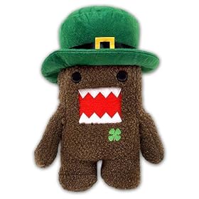  Domo 9 Inch MEDIUM Plush Figure St. Patricks Day Domo with Green Top Hat