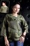 Forest Green jacquard Kurti / Tunic with stylish bead work
