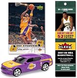 Upper Deck Los Angeles Lakers Upper Deck NBA 2007-08 Dodge Charger with Kobe Bryant Trading Card and 2007-08 Fleer Fat Pack