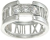 925 Sterling Silver Roman Numeral CZ Ring