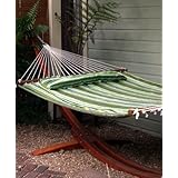 Parrot Bay Quilted Fabric Hammock, Green Stripe