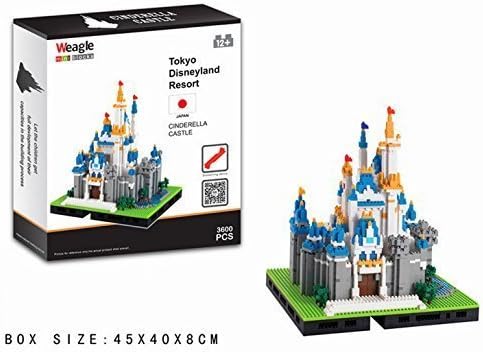 Otulet Tokyo Disneyland Resort Building Mini Blocks Toy Building Blocks Mini Figure Nano Blocks Mini Figure Diamond Building Set DIY Educational Toys Playset (with Otulet FREE Brick Separator)