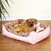 Pet Supplies : Dog Pet Reversible Washable Pink Bed W/Bone Pillow