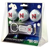 Nebraska Cornhuskers NCAA 3 Ball Gift Pack w/ Keychain Divot Tool