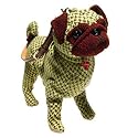 Fuzzy Nation Cornflower Pug Dog Handbag-Garden Hounds Fuzzy Coutour Edition