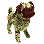 Fuzzy Nation Cornflower Pug Dog Handbag-Garden Hounds Fuzzy Coutour Edition