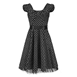 H&R London Robe NEVER FORFOTTEN DRESS dotted noir-blanc