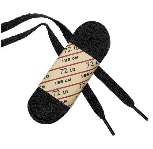 BLACK FLAT SHOELACES (PAIR) 72
