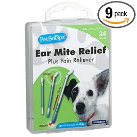 Swabplus Ear Mite Relief For Pets 24-Count Packagess (Pack of 9)