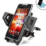 USA Gear Universal Car Air / AC Vent Mount XL with Adjustable Cradle for Droid RAZR , MAXX , Bionic / Nokia Lumia 900 4G / Galaxy Note , Nexus , S II , Beam & more! * Includes Accessory Bag *