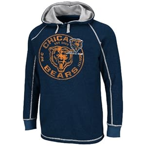 NFL Chicago Bears Men's Team Spotlight II Long Sleeve Pull Over, Navy/Steel, Small
