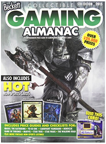 beckett collectible gaming almanac 2015 a comprehensive price guide to gaming and non sports cards
