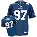 Patrick Kerney Jersey: Reebok Blue Replica #97 Seattle Seahawks Jersey - Large