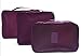 6 sets travel Organizers Packing Cubes Luggage Organizers Compression Pouches(Wine red)