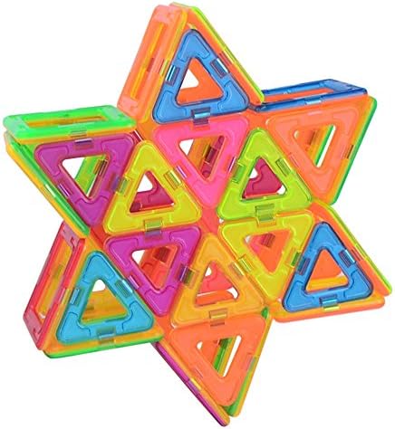 Joy Mags Magnetic Blocks Clear Building Tiles Construction Stacking Toys Set (149 Pieces)