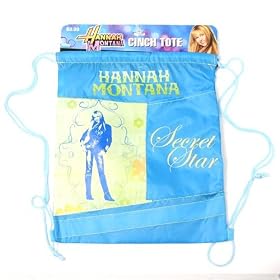 Hannah Montana Cinch Bag w/ Front Pocket (great for books, sports gear, sleepover clothes, more!)
