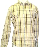 Penguin Original Penguin by Munsingwear Beige Plaid Mens Firecracker Vintage Woven Button Up Shirt