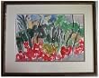 Landscape Watercolor, Original 1991 Watercolor Painting By Jane Whiston - Framed Artwork