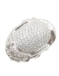 14k White Gold  2.35ctw Diamond Cocktail Ring LR1126 Size 7.75