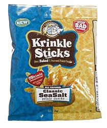 LesserEvil Classic Sea Salt  Krinkle Sticks, 1.2 Ounce Bags (Pack of 8)