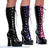 557-BUFFY, 5.5 Heel Knee High Boot With 4 Color Tounge by Ellie Shoes