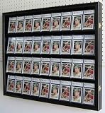 36 Graded Sports Card Display Case with door, for Football, baseball, basketball, and Hockey sports cards