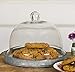 Industrial Glass Steel Medium Desert Cloche Dessert Cake Cover Display with Base