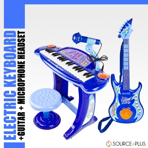 Toy Piano Guitar Combo Blue Music Instrument Musical Educational Games 51Q85s0NWmL Toy Piano Guitar Combo Blue Music Instrument Musical Educational Games