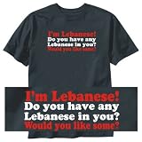 T-Shirt Black  I Am Lebanese  Lebanon Country