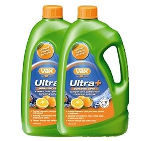 (SPECIAL OFFER) 2 X Vax Ultra Plus Limited Edition Orange Scented Carpet & Upholstery Cleaning Solution