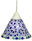 Näve 664005 Pendelleuchte Mosaik Ø 19cm blau