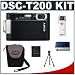 Sony CyberShot DSC-T200 (Black) 8.1 Megapixel Digital Camera with 5x Optical Zoom + High Speed USB 2.0 Memory Stick (MS) Card Reader + Digital Camera Case