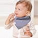 Baby Bandana Drool Bibs for Boys Oxford Set 4 Pack of Unisex Absorbent Cotton Modern Baby Gift Set for Girls