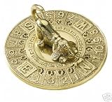 Solid brass dog and bone sundial 180mm diameter