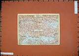 1911 COLOUR MAP AUSTRIA DIE DONAU LINZ ENNS PASSAU OED