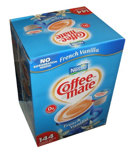 Nestle Coffee Mate Coffee Creamer French Vanilla Flavor 144 Single Serve Portions Value Box