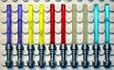 Lego Star Wars 10 Light sabers 5 colours with FLAT Silver hilt